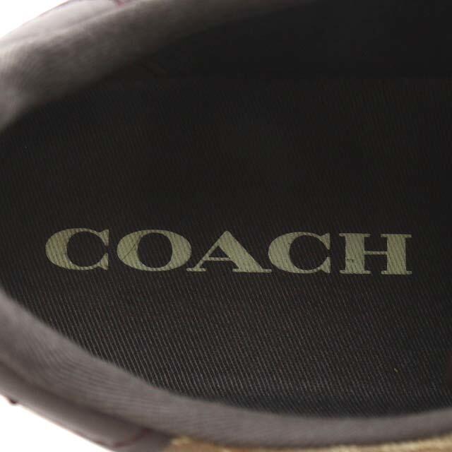 コーチ COACH シグネチャー スニーカー シューズ レザー 23.0cm 茶9cmアウトソール