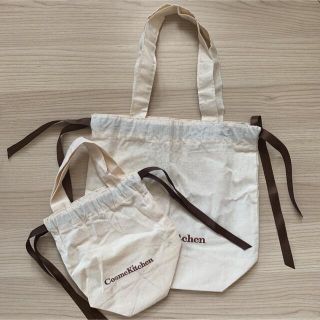 コスメキッチン(Cosme Kitchen)の【新品】Cosme Kitchen /コスメキッチン　コットン巾着袋　ショッパー(ショップ袋)