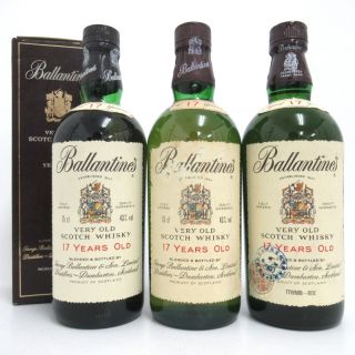 バリー(Bally)の未開封★Ballantine's【バランタイン】 17年 ベリーオールド 3本セット 750ml 箱付【中古】(ウイスキー)