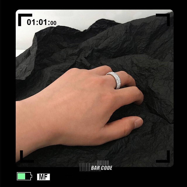 メンズ レディース リング パヴェリング 指輪 パヴェ エタニティ ジルコニア レディースのアクセサリー(リング(指輪))の商品写真