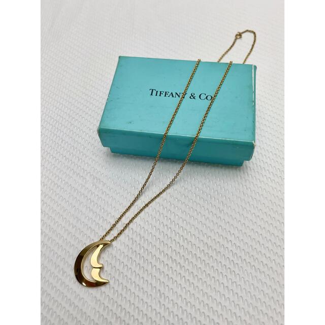Tiffany & Co. - B224 ティファニー ネックレス 月 三日月金 K18金 750