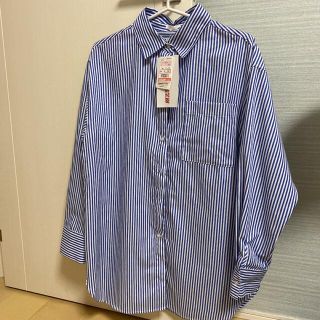 シマムラ(しまむら)の新品　しまむら　オーバーストライプシャツ(シャツ/ブラウス(長袖/七分))