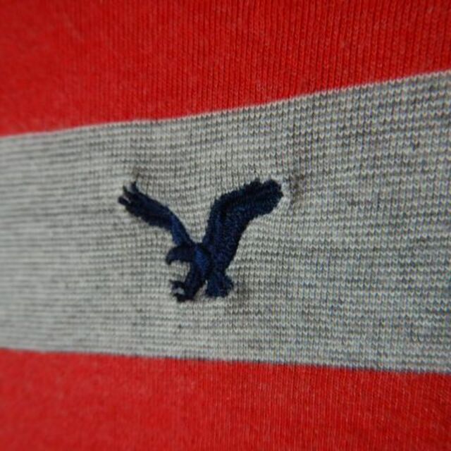 American Eagle(アメリカンイーグル)の7889　　アメリカン　イーグル　半袖　ボーダー　vネック　デザイン　tシャツ メンズのトップス(Tシャツ/カットソー(半袖/袖なし))の商品写真