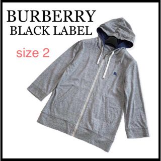 バーバリーブラックレーベル(BURBERRY BLACK LABEL)の【専用】バーバリーブラックレーベル 七分袖パーカー ホースロゴ刺繍(パーカー)