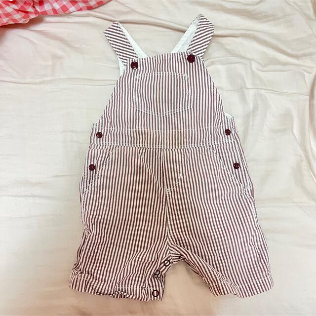 PETIT BATEAU(プチバトー)のプチバトー 80cm サロペット キッズ/ベビー/マタニティのベビー服(~85cm)(ロンパース)の商品写真