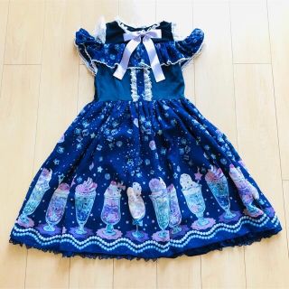 アンジェリックプリティー(Angelic Pretty)のアンジェリックプリティ♡Cream Soda Mermaidカットワンピース♡紺(ひざ丈ワンピース)