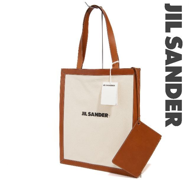 人気絶頂 Jil Sander - 新品 Jil Sander ロゴ トートバッグ トート