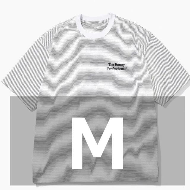 22 S/S Border T-Shirt (WHITE × BLACK)  M