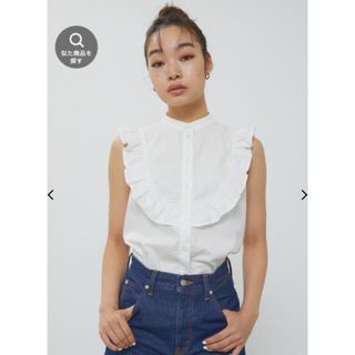 マウジー(moussy)のラグアジェム　SHOULDER FRILL TOPS ブラウス(シャツ/ブラウス(半袖/袖なし))