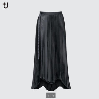 ユニクロ(UNIQLO)のプリーツラップロングスカート  +j(ひざ丈スカート)