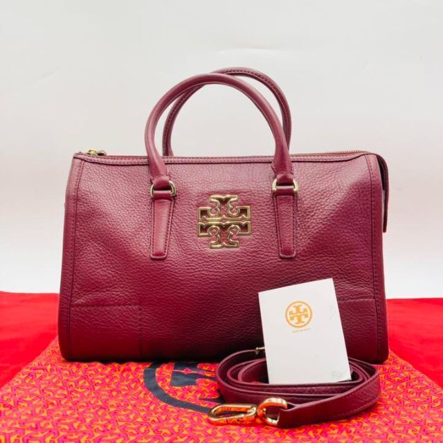 Tory Burch(トリーバーチ)の✨極美品✨ トリーバーチ ブリテン 2way ショルダーバッグ レザー ボルドー レディースのバッグ(ショルダーバッグ)の商品写真