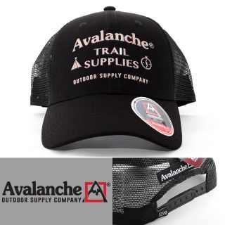 アヴァランチ(AVALANCHE)のメッシュキャップ 帽子 アバランチ ブラック 94JWF-01-BLK USA(キャップ)