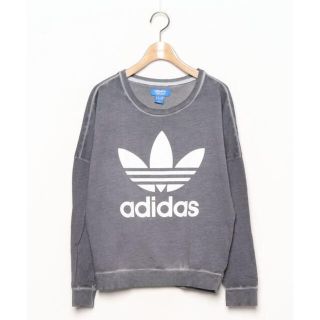 アディダス(adidas)のadidas アディダス　スウェットカットソー　トレーナー　古着　ビックロゴ(スウェット)