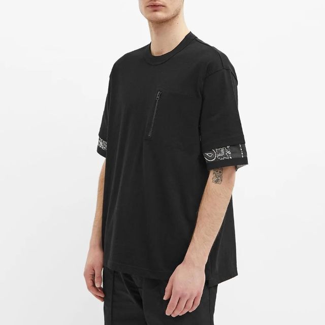 SACAI ブラック レイヤード Tシャツ サイズ 3