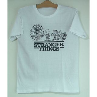 新品★ストレンジャーシングス★白XL半袖ネットフリックス★スヌーピー風Tシャツ(Tシャツ/カットソー(半袖/袖なし))