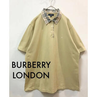バーバリー(BURBERRY)の美品 バーバリーロンドン ポロシャツ 襟ノバチェック ゆるダボ XL(ポロシャツ)