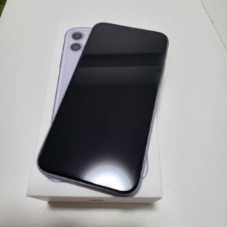 （美品） iPhone 11 128GB purple （箱付き SIMフリー