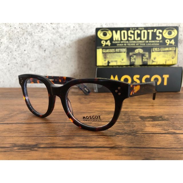 MOSCOT VILDA TORTOISE 48 度なしクリア・カラー付き