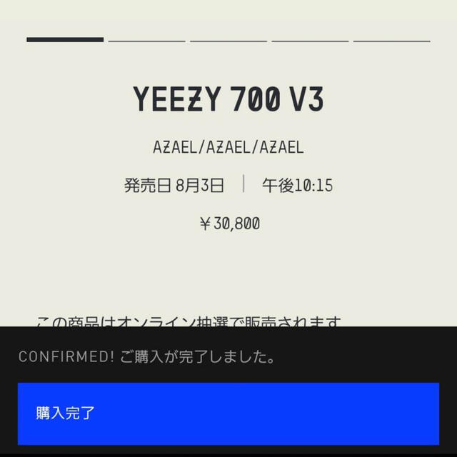 26.5 未使用 adidas YEEZY 700 V3 "Azael"