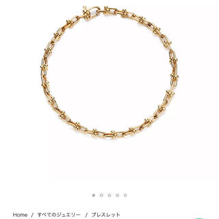 Tiffany & Co. - 【新品】ティファニー　ハードウェア マイクロリンク イエローゴールドブレスレット