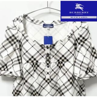 バーバリーブルーレーベル(BURBERRY BLUE LABEL)の【新品入手困難】BURBERRYBLUELABEL②パフスリーブ チュニック(シャツ/ブラウス(半袖/袖なし))