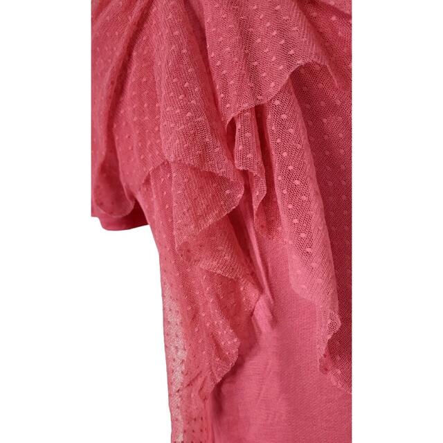 RED VALENTINO ふわふわドットチュールのビッグおりぼんTシャツ