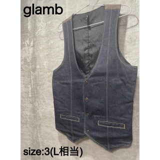 グラム(glamb)のglamb/グラム デニムベスト サイズ3(L相当) 日本製(ベスト)