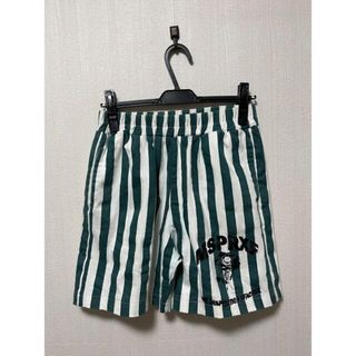 緑白ストライプ　ショートパンツ　フリーサイズ　男女兼用(ショートパンツ)