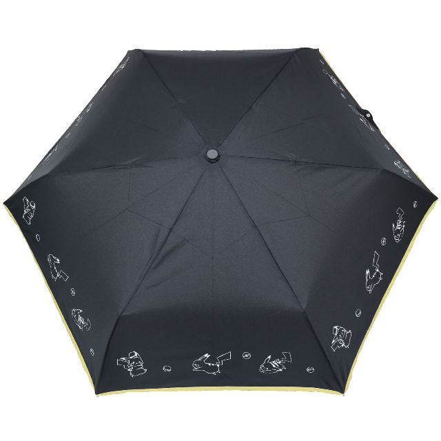 ポケットモンスター ピカチュー 折りたたみ傘 晴雨兼用 カラビナ付 ブラック新品 レディースのファッション小物(傘)の商品写真