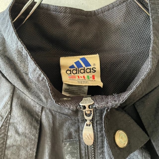 adidas(アディダス)のアディダス ナイロン ジャケット ブラック トラック ジャージ スウェット メンズのジャケット/アウター(ナイロンジャケット)の商品写真