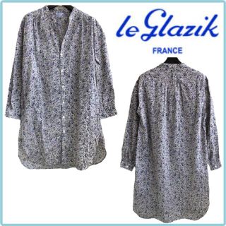 ルグラジック(LE GLAZIK)の【美品】LE GLAZIK　ルグラジック　ワンピース　リバティ　花柄　シャツ(ひざ丈ワンピース)