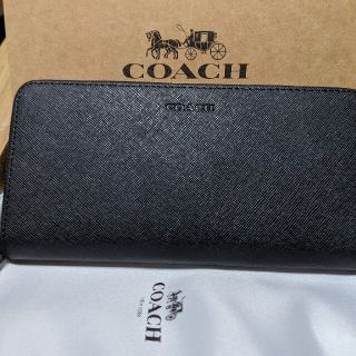 コーチ(COACH)のCOACH  長財布　ラウンドファスナー黒(長財布)