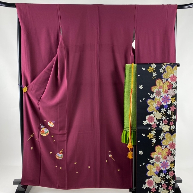 振袖 身丈164.5cm 裄丈68.5cm L 正絹 美品 秀品