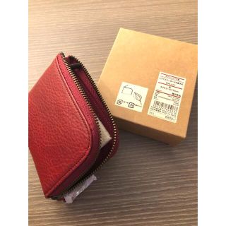 ムジルシリョウヒン(MUJI (無印良品))の【新品】MUJI ヌメシュリンク革 Ｌファスナーカード小銭入れ　(財布)