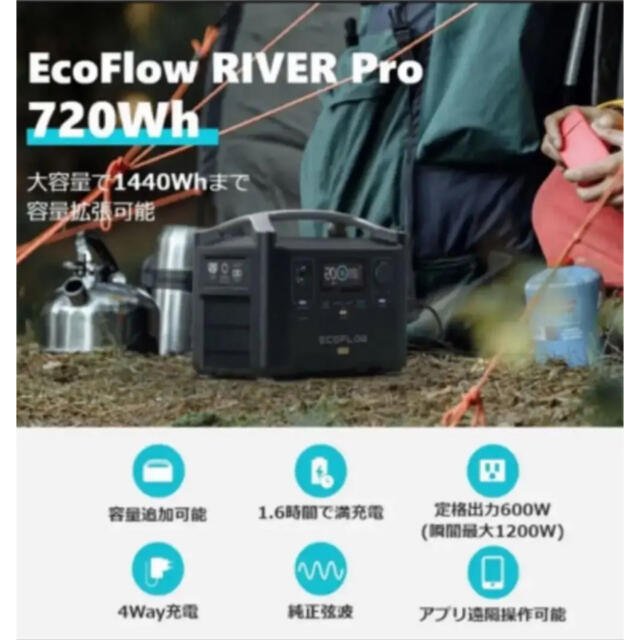 タイミング 新品☆ EcoFlow RIVER Pro 720Wh 200000mAhの通販 by