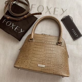 フォクシー(FOXEY)の御専用♡美品♡ FOXEY 希少 クロコ柄レザー マカロン バッグ (ハンドバッグ)