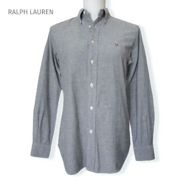 Ralph Lauren(ラルフローレン)のRALPH LAUREN ラルフローレン カラーポニー グレー シャツ 9 M レディースのトップス(シャツ/ブラウス(長袖/七分))の商品写真