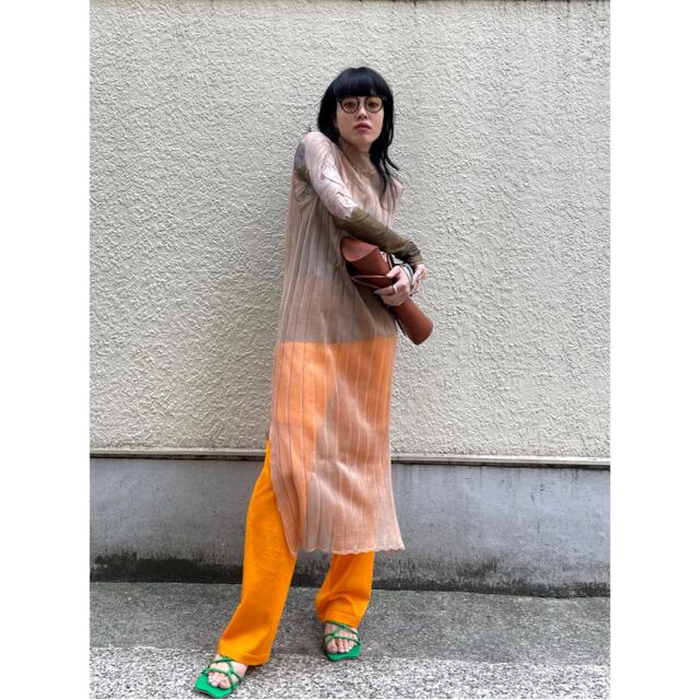 【AMERI vintage】SHEER KNIT BASIC PANTS