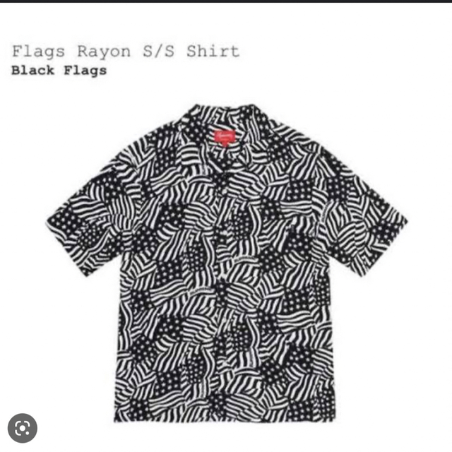 Supreme Flags Rayon S/S Shirt "Black"