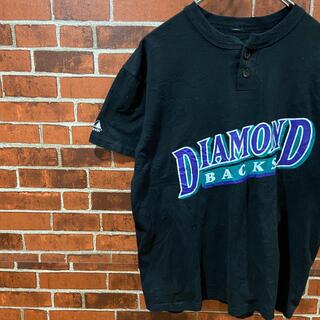 マグネティック(Magnetic)のM61 MLB majestic ダイヤモンドバックス ヘンリーネック Tシャツ(Tシャツ/カットソー(半袖/袖なし))