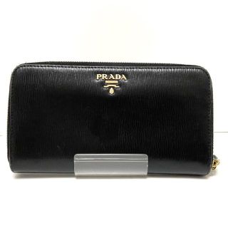 プラダ(PRADA)のPRADA(プラダ) 長財布 - 1ML348 黒 レザー(財布)