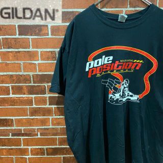 ギルタン(GILDAN)のM60 ギルダン プリントTシャツ レースT 古着T RACEWAY ブラック(Tシャツ/カットソー(半袖/袖なし))