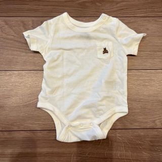 ベビーギャップ(babyGAP)の【美品】GAP シンプル　白　ロンパース(ロンパース)