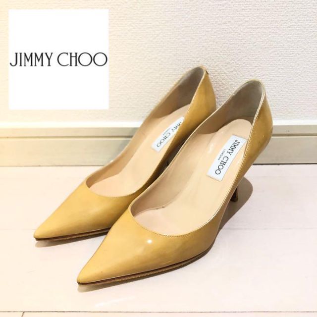 ジミーチュウ◇JIMMY CHOO パンプス エナメル イエロー 23.5 24