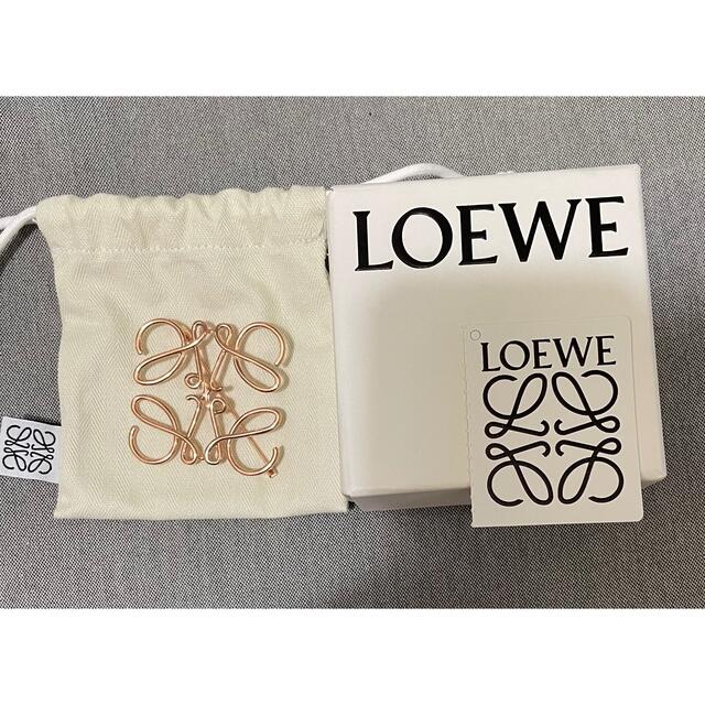 LOEWE ロエベ アナグラム ブローチ ローズゴールド ピンクゴールド