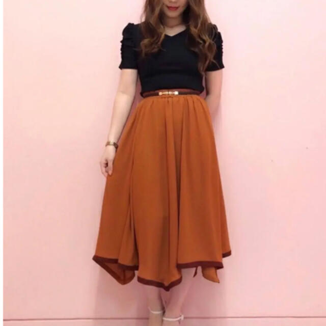 MIIA(ミーア)の新品タグ付❤️MIIA❤️ミーア トリミングフレアスカート レディースのスカート(ロングスカート)の商品写真