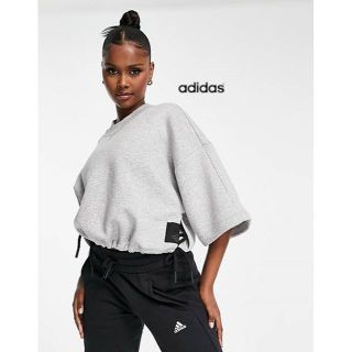 アディダス(adidas)のadidas アディダス 半袖 5分袖 スウェット トップス ダンスレッスン着 (カットソー(半袖/袖なし))