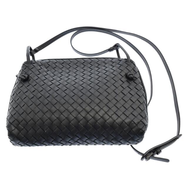 BOTTEGA VENETA ボッテガヴェネタ イントレチャート ノディーニバッグ レザーショルダーバッグ ブラック B07142766P