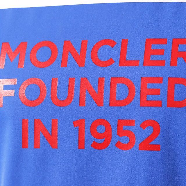 146 MONCLER ホワイト ロゴ クルーネック 半袖 Tシャツ sizeL