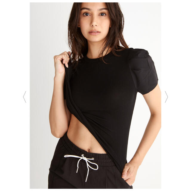 ボーダーズアットバルコニー リブパフT ブラック 新品! - Tシャツ